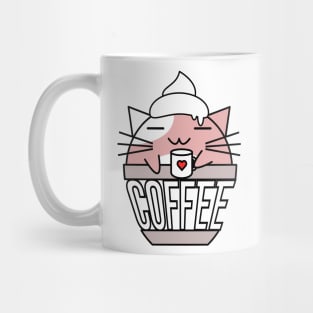 Meowcha in cup pink Mug